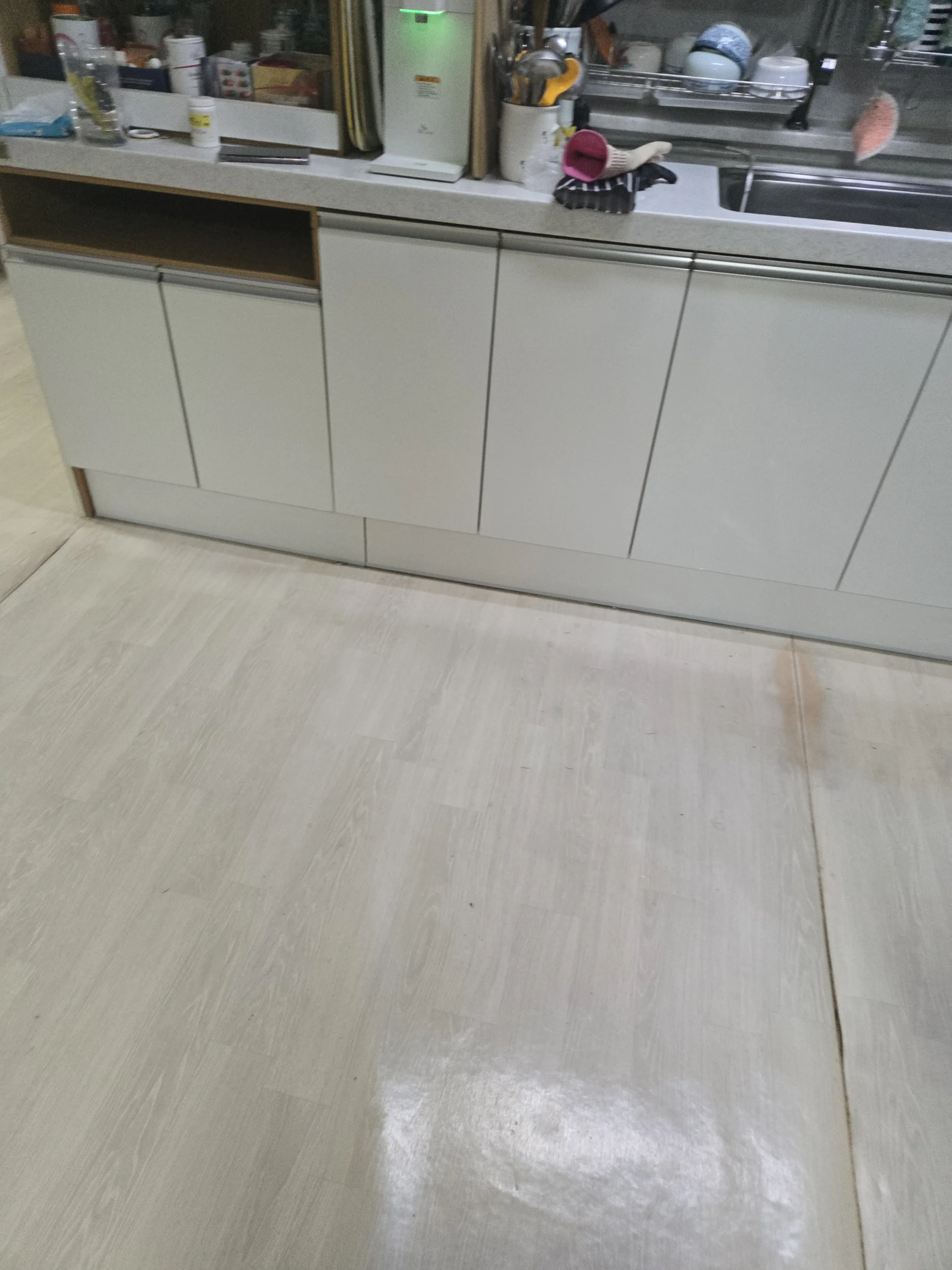 싱크대 수리 현장 실습 실습 장면